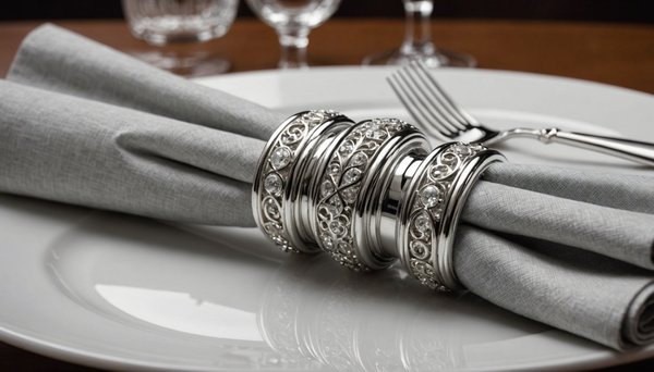 Découvrez l'élégance des ronds de serviette en argent